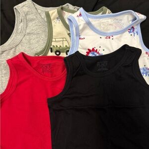 The Children's Place Tank Tops - Red, Black, Gray, White, Green